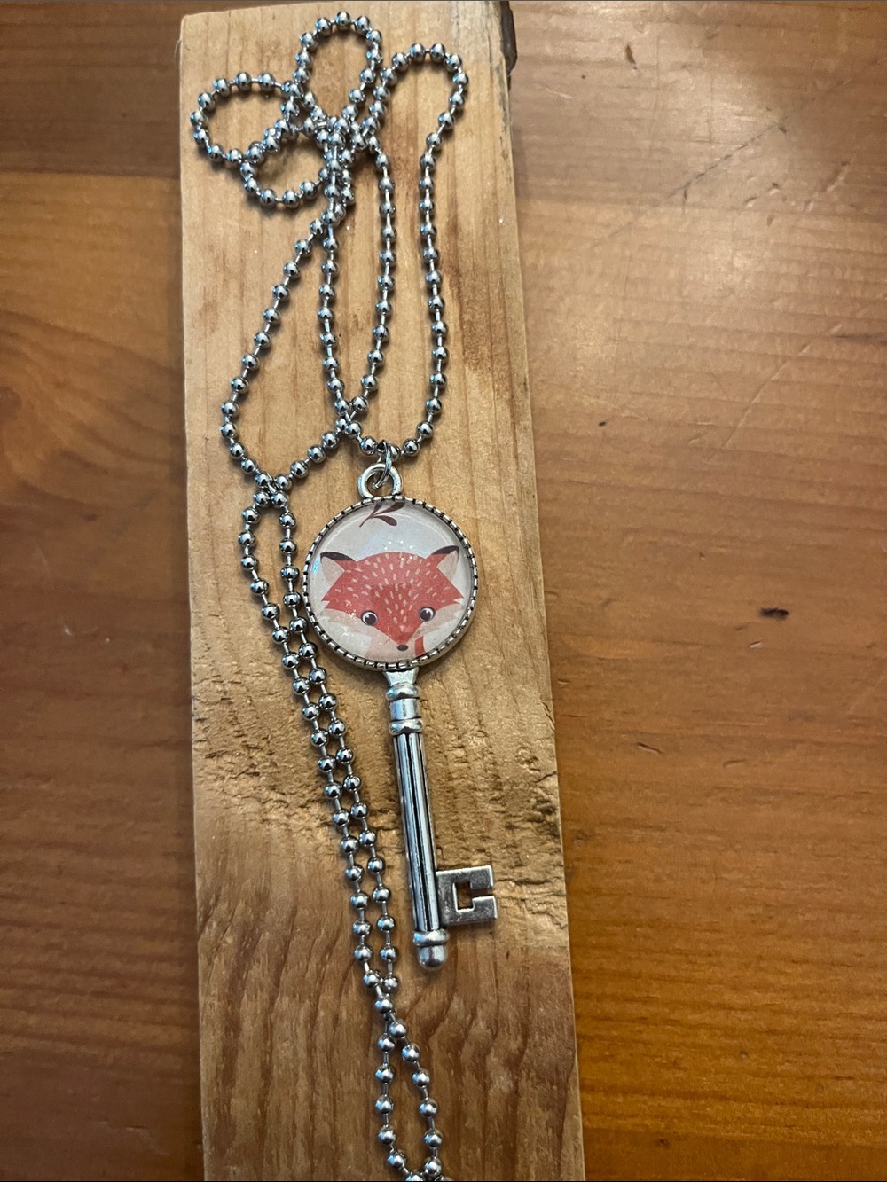 Handmade Cabochon key necklace